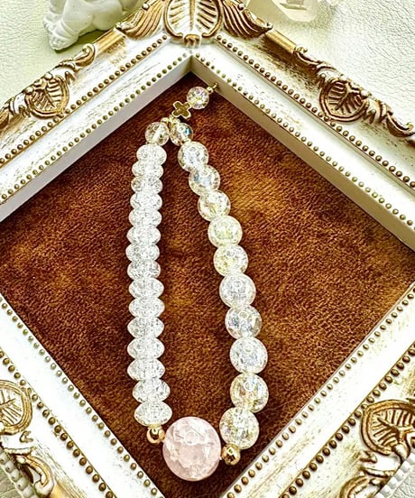 Rainbow Crackle Quartz × Crackle Rosequartz × Crackle Quartz
