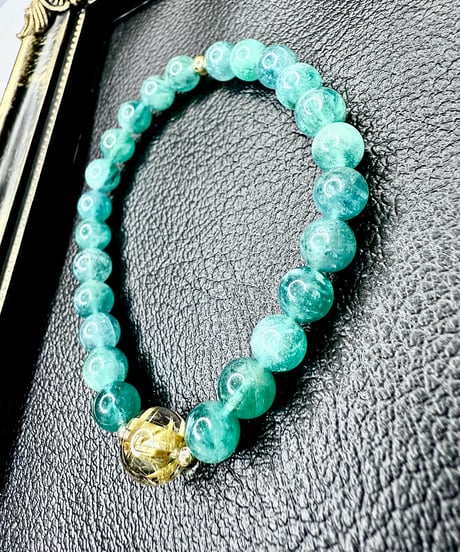 High Quality Emerald × High Quality Golden Rutile Quartz （限定１本）