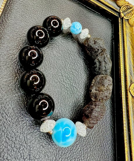 High Quality Larimar × Morion × Cintamani  (限定１本）