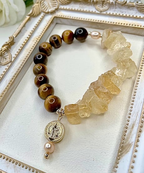 Raw Citrine × Tiger eye