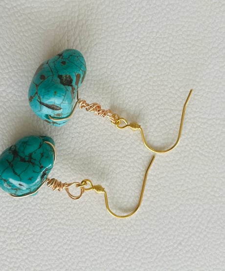 turquoiseピアス（大）