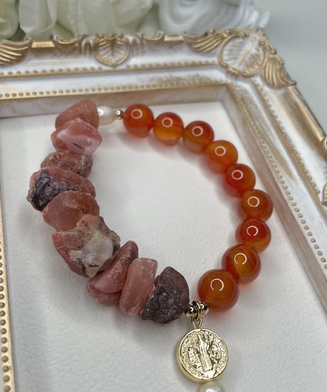 Raw carnelian  × Carnelian