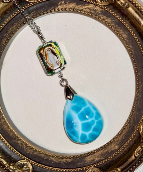 High Quality Larimar × vintage glass（限定１本）