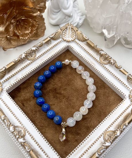 Lapis Lazuli × Rainbow Crackle Quartz