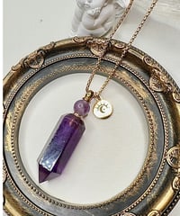 Amethyst Point Bottle Necklace Pendant