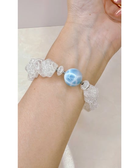 High Quality Larimar × High Quality Crackle Crystal (限定１本）