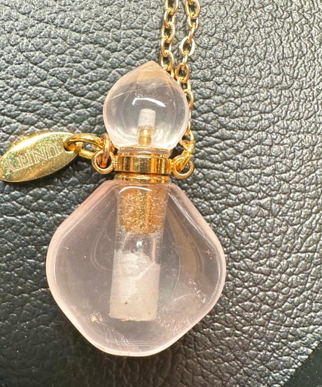 Rose Quartz Bottle Pendant Necklace