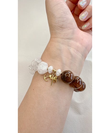 High Quality Copper Rutile Quartz  × Crackle Quartz