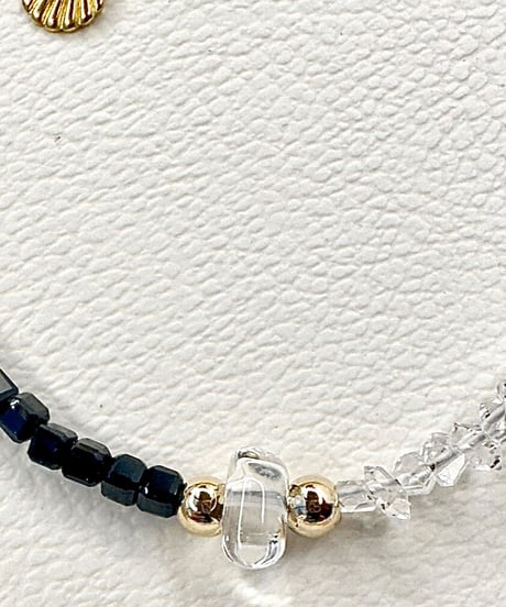 Herkimer Diamond × Black Spinel