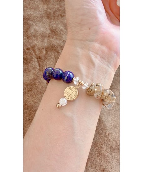 High Quality Lapis Lazuli × Golden Rutile Quartz