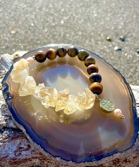 Raw Citrine × Tiger eye