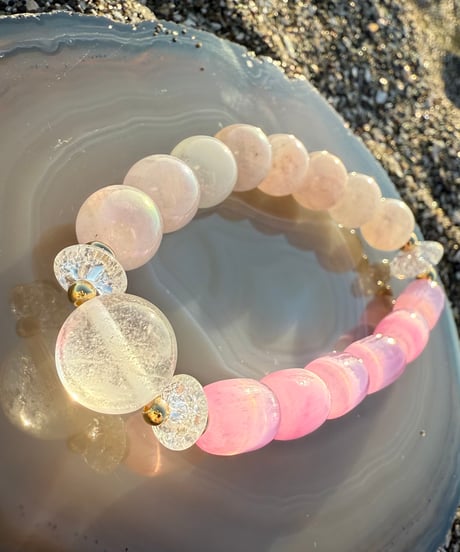 High Quality Himalaya Crystal × Selenite × Rainbow Rosequartz（限定数本）
