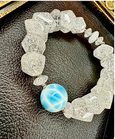 High Quality Larimar × High Quality Crackle Crystal (限定１本）