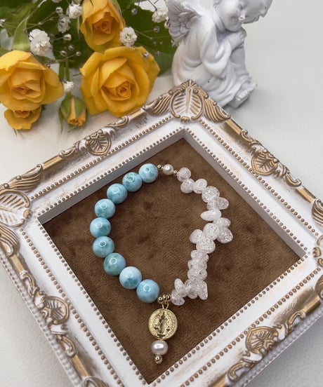 High Quality Larimar × Crackle Quartz