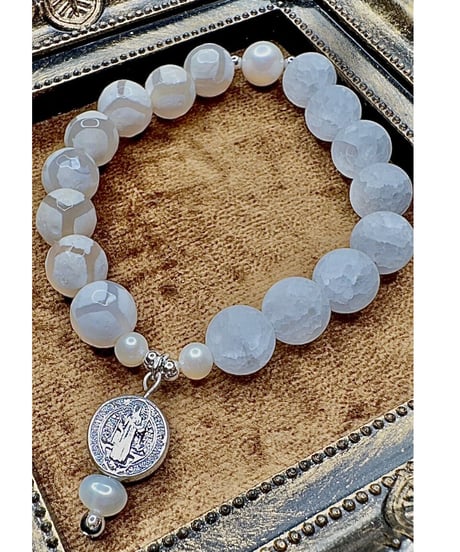 Tibetan Dzi × Matte Crackle Quartz