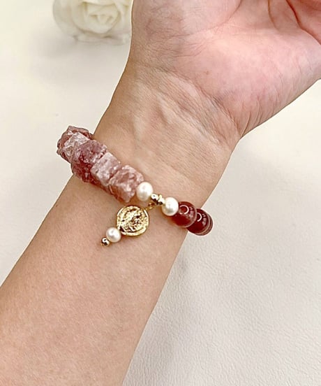 Raw Strawberry Quartz × Strawberry Quartz