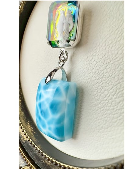 High Quality Larimar × vintage glass（限定１本）