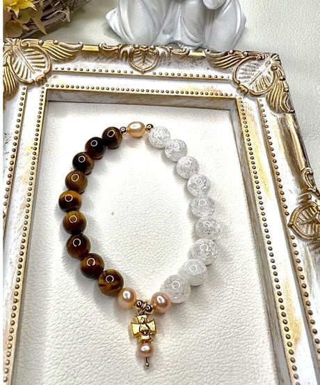 Tiger eye × Crackle Quartz