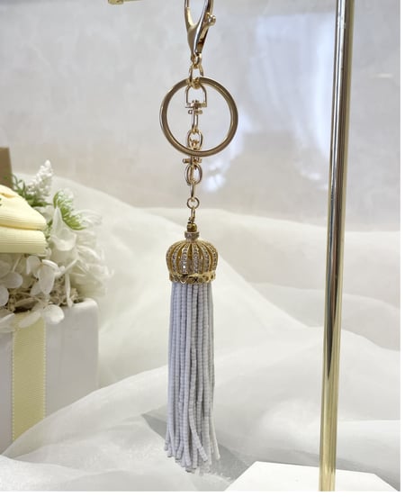crown　keyring    white （大）