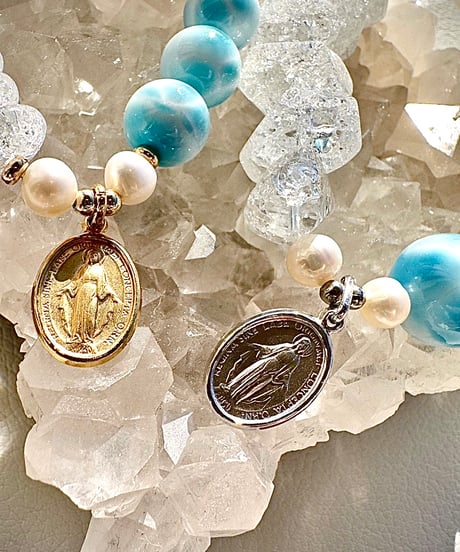 High Quality Larimar × High Quality Crackle Quartz