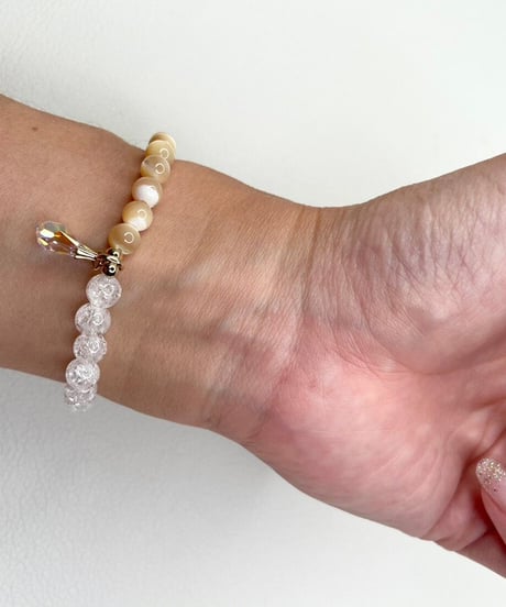 mother of pearl× crystal