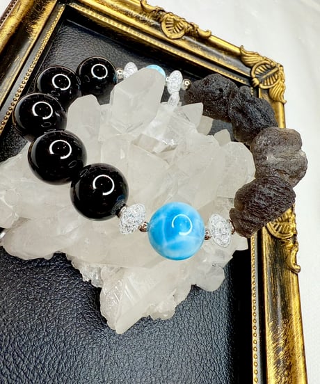 High Quality Larimar × Morion × Cintamani  (限定１本）
