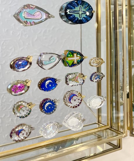 vintage galass  moon×star