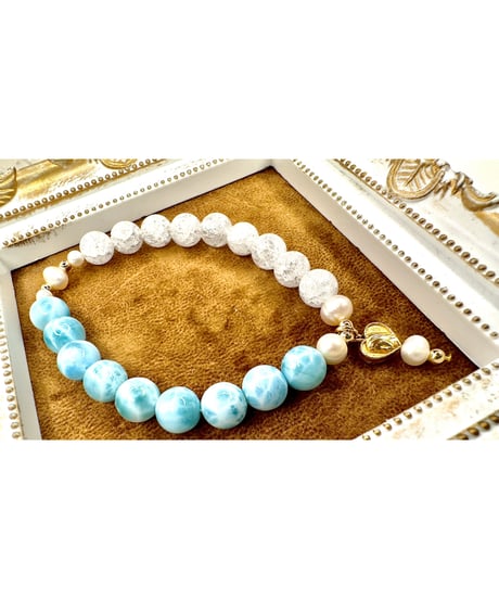 High Quality Larimar × Crackle Quartz