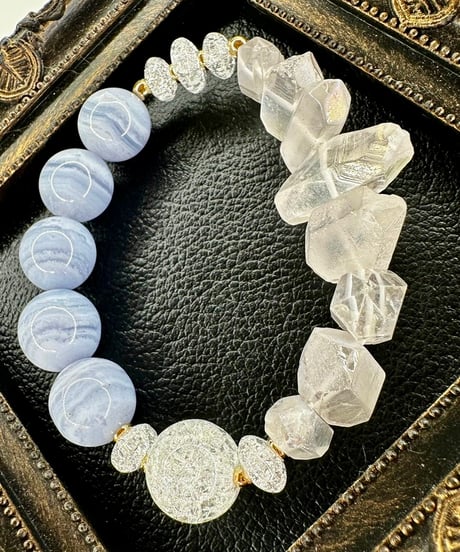 Blue Lace Agate × High Quality Crystal