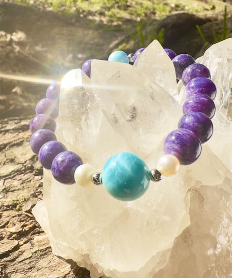 High Quality Charoite × High Quality Larimar