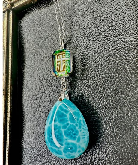High Quality Larimar × vintage glass（限定１本）