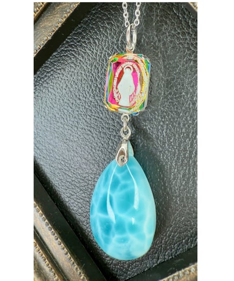 High Quality Larimar × vintage glass（限定１本）