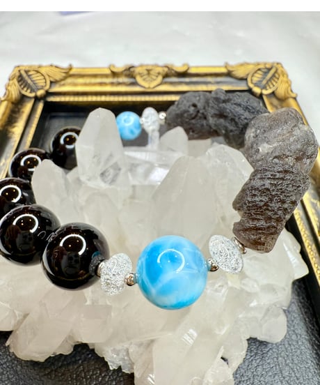 High Quality Larimar × Morion × Cintamani  (限定１本）