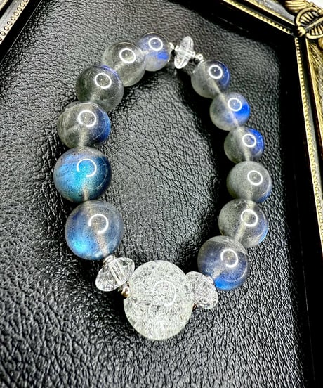 High Quality Labradorite × Crackle Quartz　(数本限定）