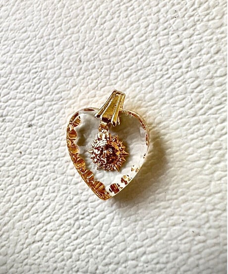vintage glass sun heart