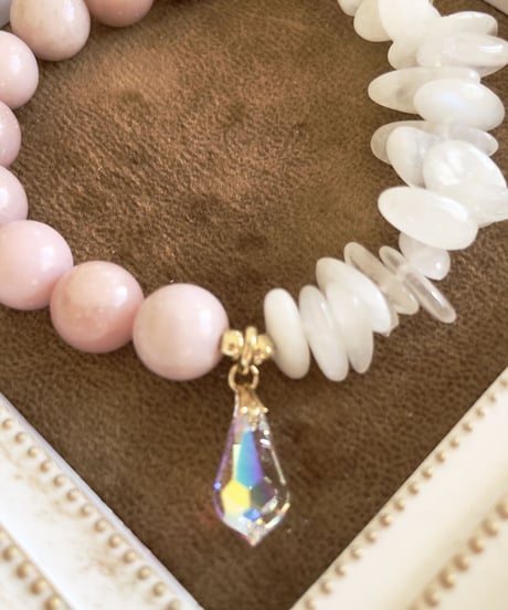 pink opal×rainbow moonstone