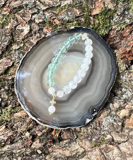 Fluorite×Crackle Quartz