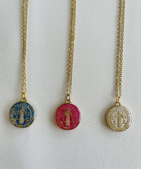 聖ベネディクトのメダイペンダント（小）Navy