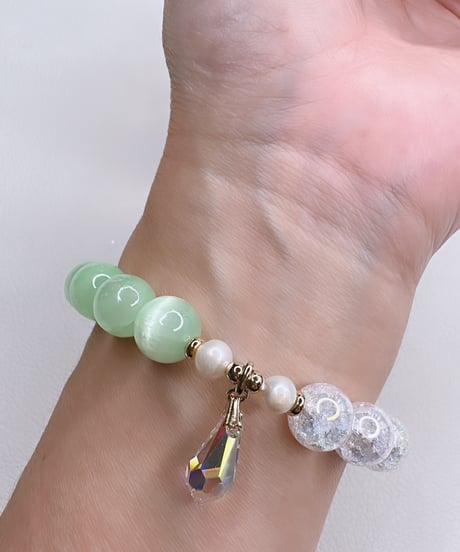 Selenite × Rainbow Crackle Quartz