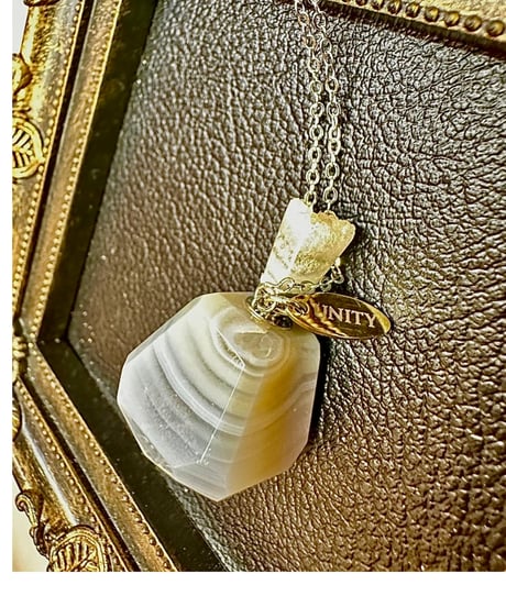 Botswana Agate Bottle Pendant Necklace