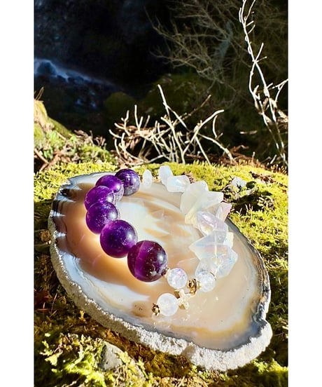 Amethyst × Titanium Crystal