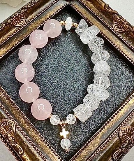 Rose Quartz× Crackle Quartz