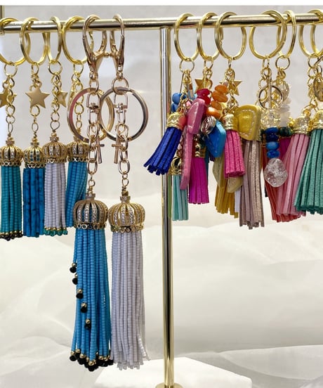 crown　keyring    white （大）