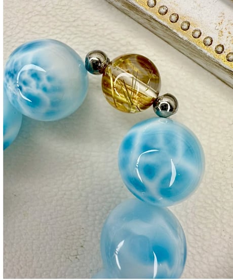 High Quality Larimar × High Quality Super Seven × High Quality Golden Rutile Quartz （限定１本）