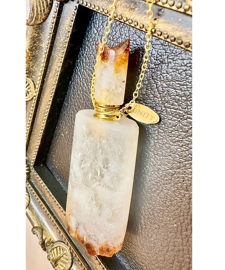 Citrine Bottle Pendant Necklace