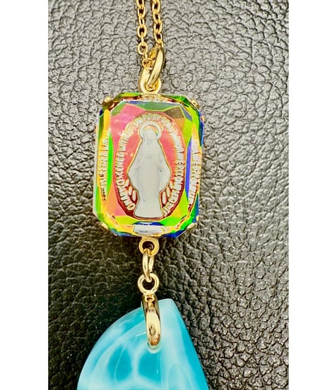 vintage glass × High Quality Larimar （限定１本）