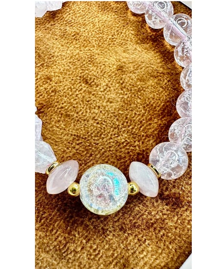 Raw Rosequartz × Crackle Rosequartz