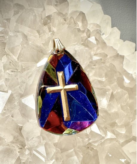 vintage glass cross