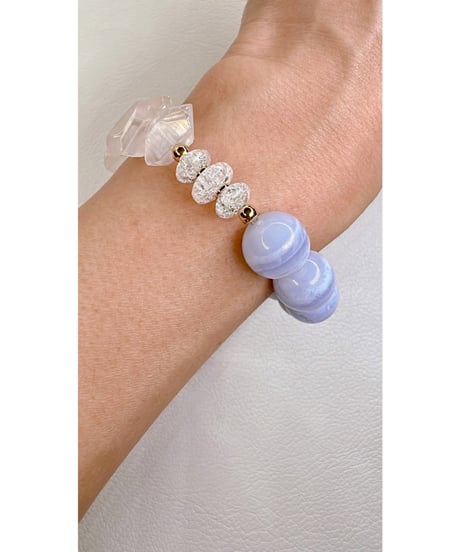 Blue Lace Agate × High Quality Crystal