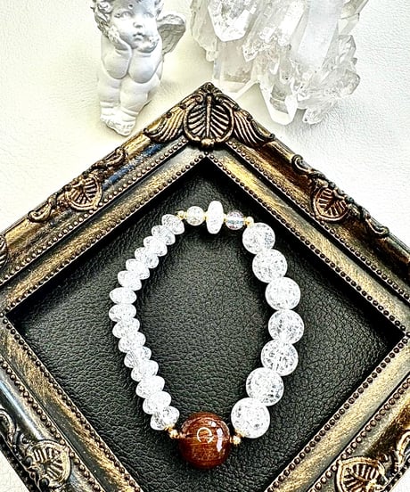 High Quality Copper Rutile Quartz  × Crackle Quartz